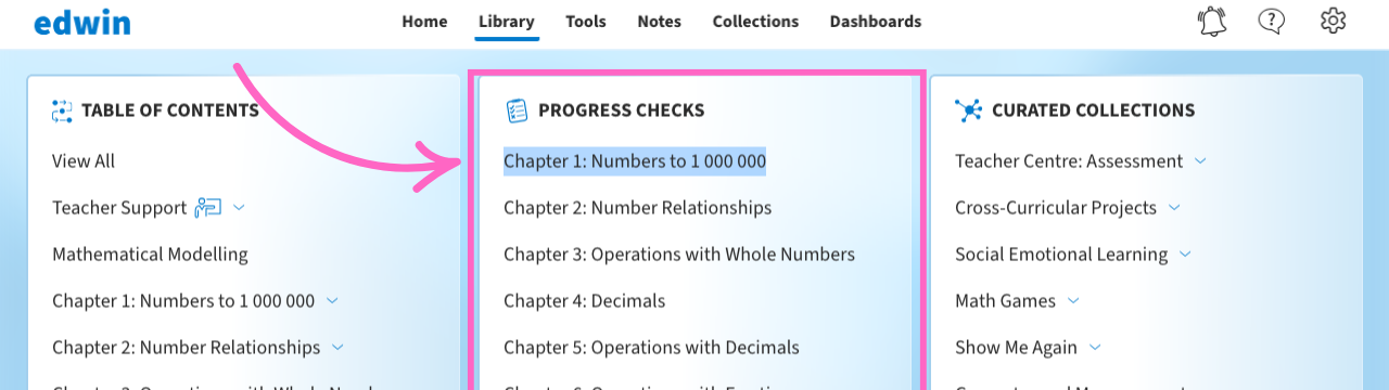 Assign Progress Checks to Students