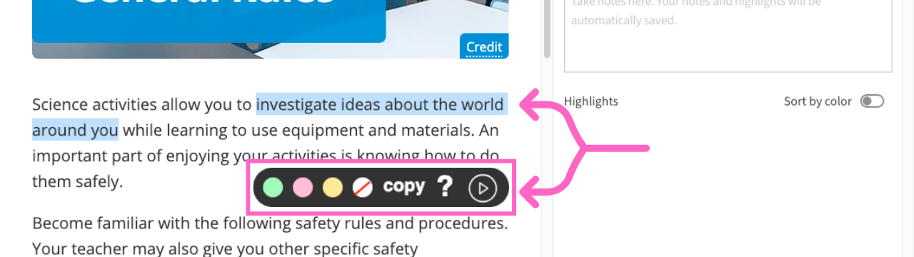 Taking Notes and Highlighting