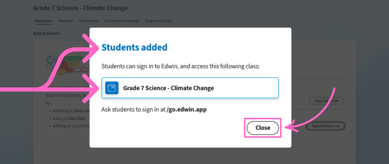 Invite Students to Edwin