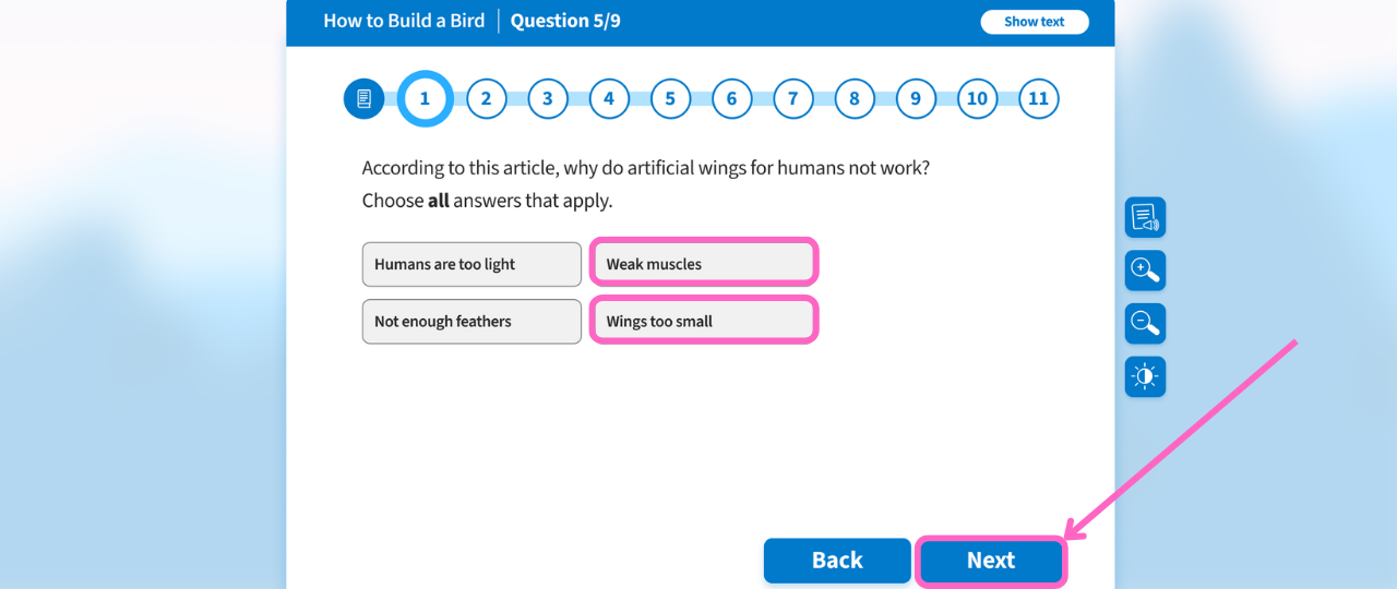 How to Complete a Progress Check (Language)