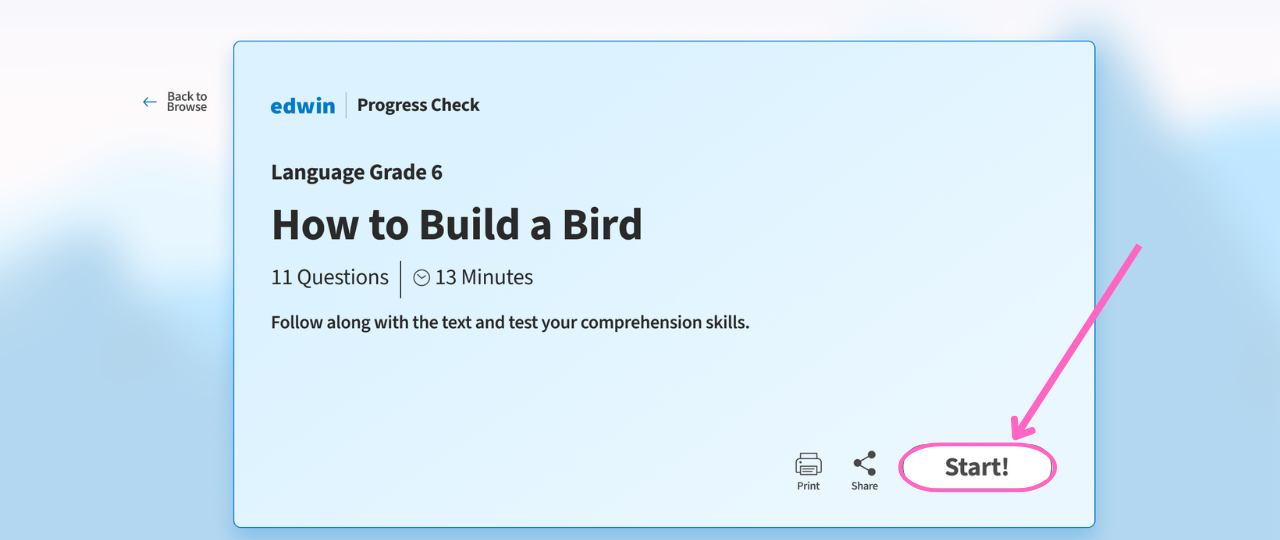 How to Complete a Progress Check (Language)