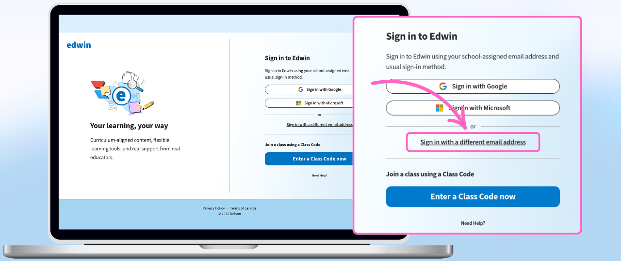 Sign In with an Email (Existing User)
